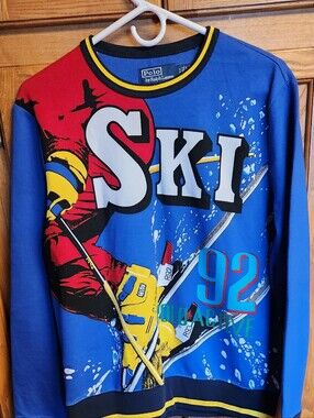 Ralph Lauren Polo Active Ski 92 Sweatshirt S Small Sweater Stadium Vintage Snow